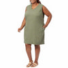 Briggs - Linen Blend Dress with Ruffles and V-Neck