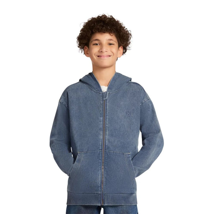 Calvin Klein - Denim Zip-Up Hoodie