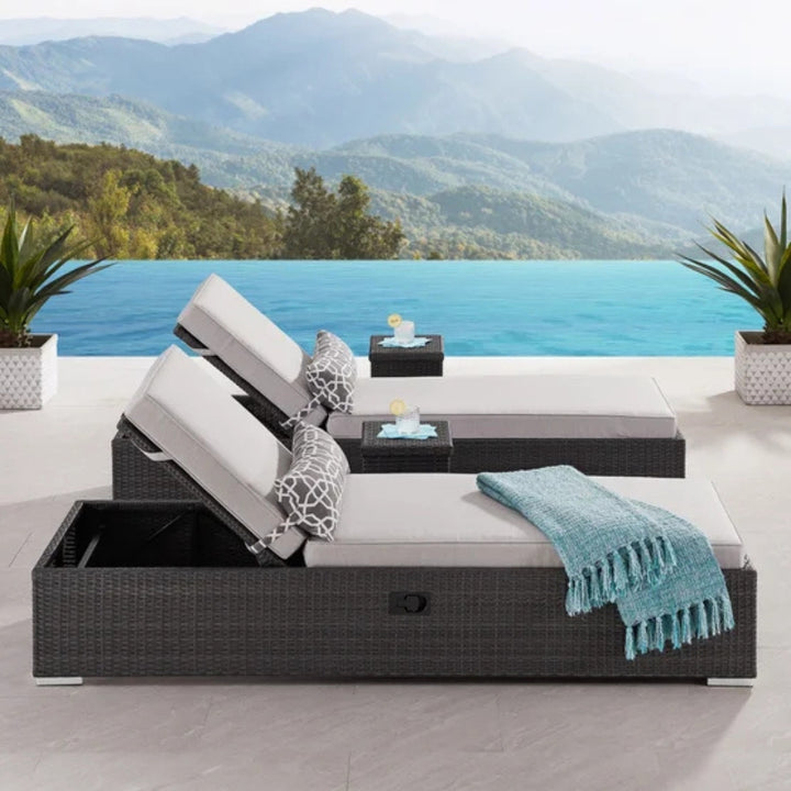 Sirio - Ensemble de chaises longues de patio Niko, 4 pièces