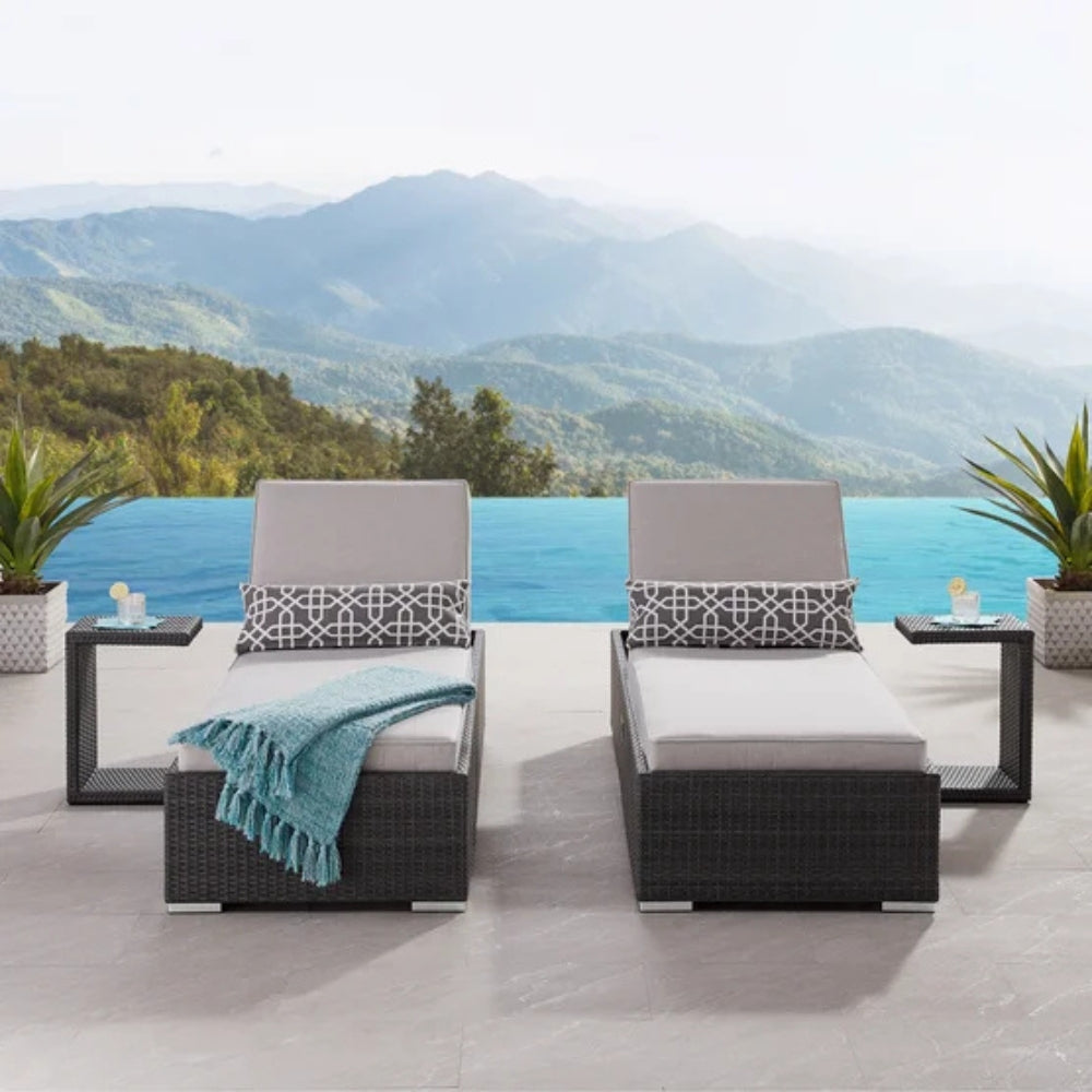 Sirio - Ensemble de chaises longues de patio Niko, 4 pièces