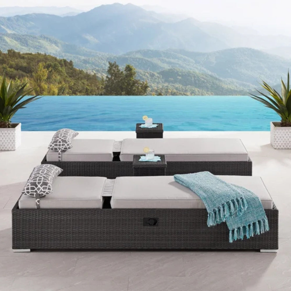 Sirio - Ensemble de chaises longues de patio Niko, 4 pièces