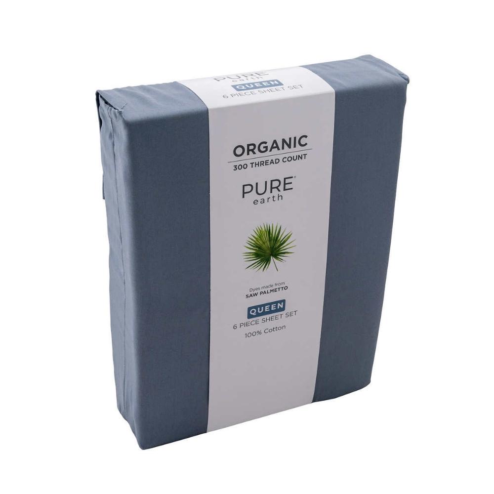 Pure Earth - Ensemble de draps 6 pièces en coton biologique