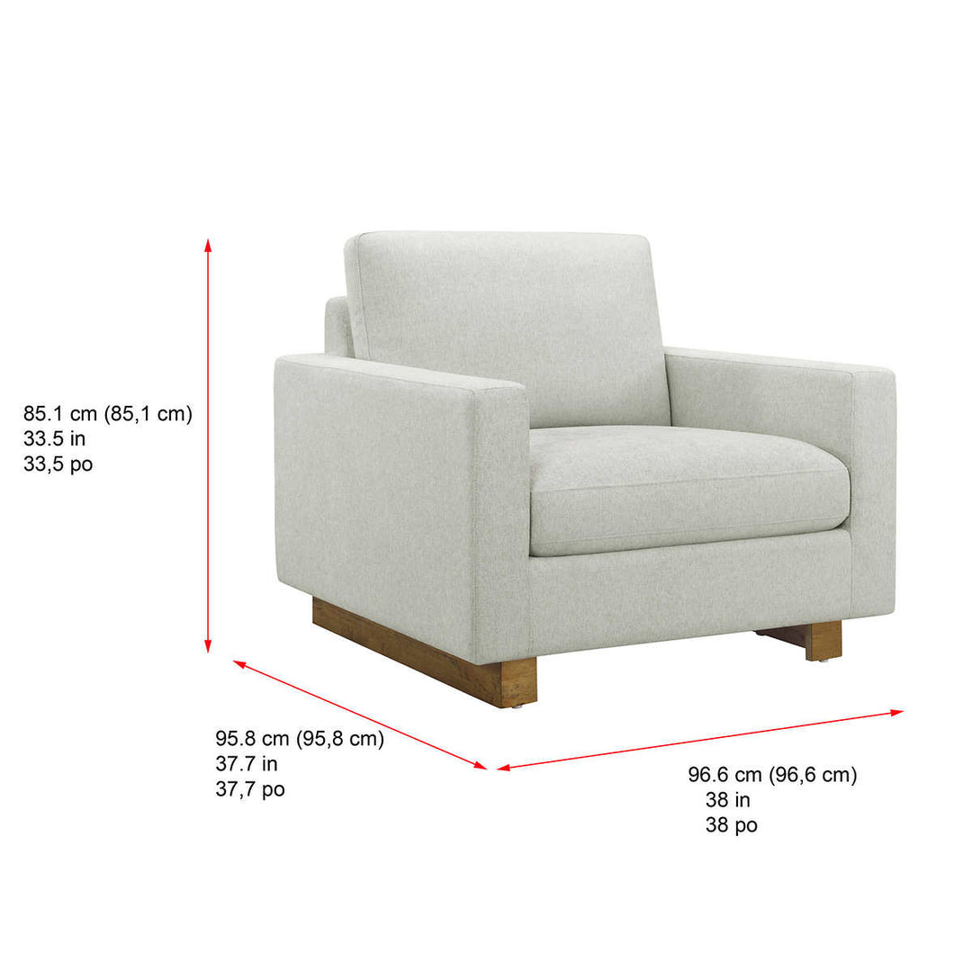 Thomasville - Fauteuil surdimensionné en tissu gris