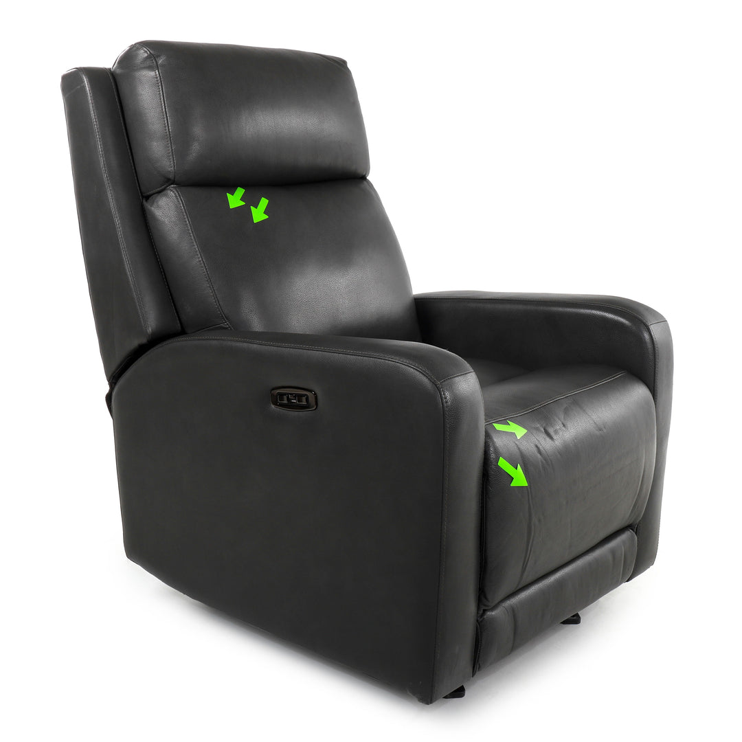 Synergy Home - Fauteuil inclinable motorisé en cuir Arnie