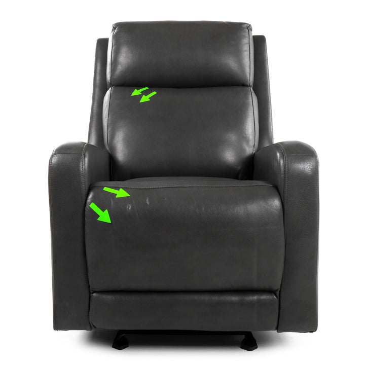 Synergy Home - Fauteuil inclinable motorisé en cuir Arnie