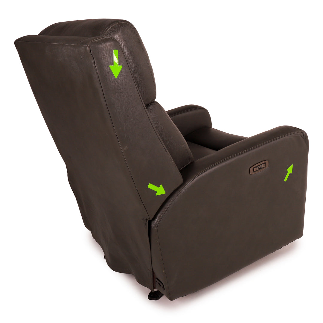 Synergy Home  - Fauteuil inclinable motorisé en cuir Arnie