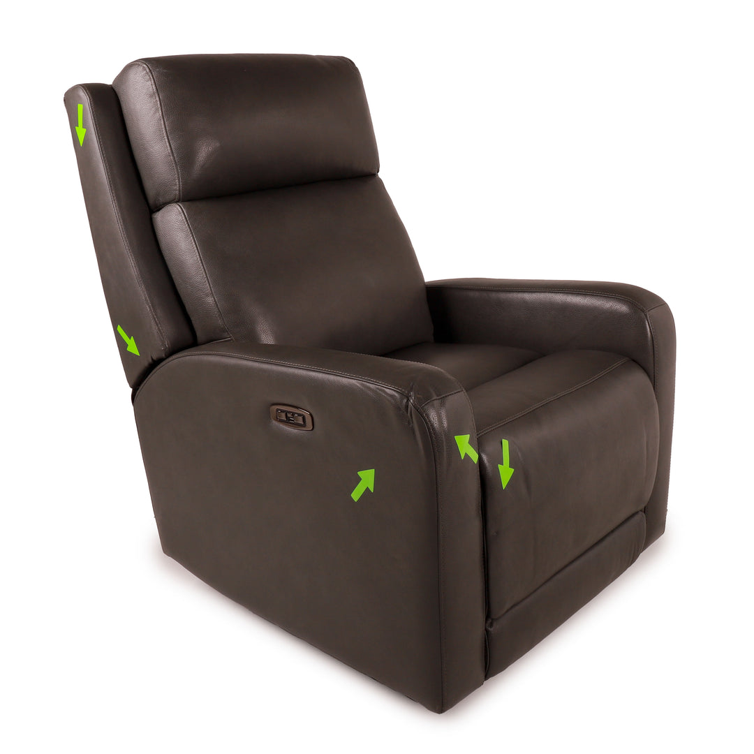 Synergy Home  - Fauteuil inclinable motorisé en cuir Arnie
