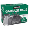Kirkland Signature - Sacs à ordures Smart Tie, 30 gallons, paquet de 100