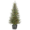 Arbre de Noël artificiel illuminé en pot
