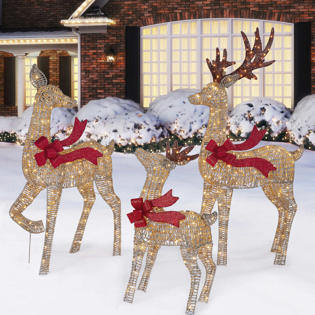 3-Piece LED Deer Family Set