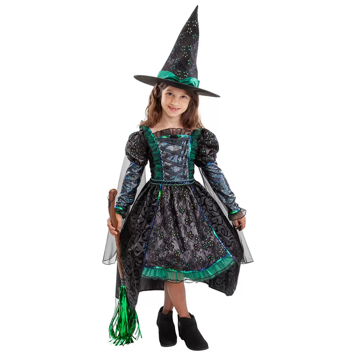 Teetot - Costume de princesse, jolie sorcière verte