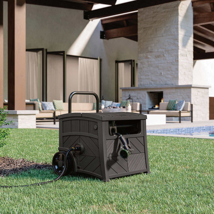 Suncast - Smart Hose Hideaway with Brass Connections