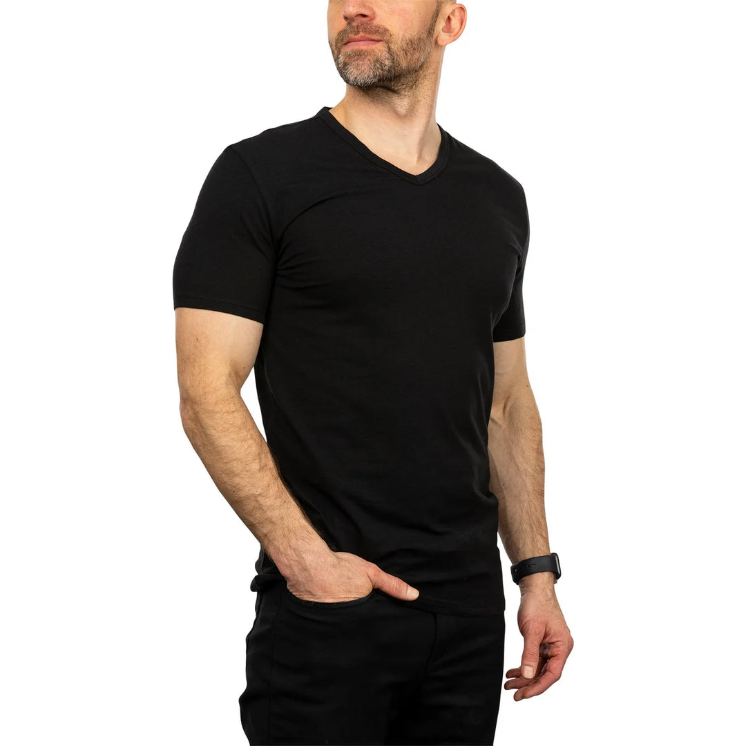 Calvin Klein - T-shirts à col en V, paquet de 4