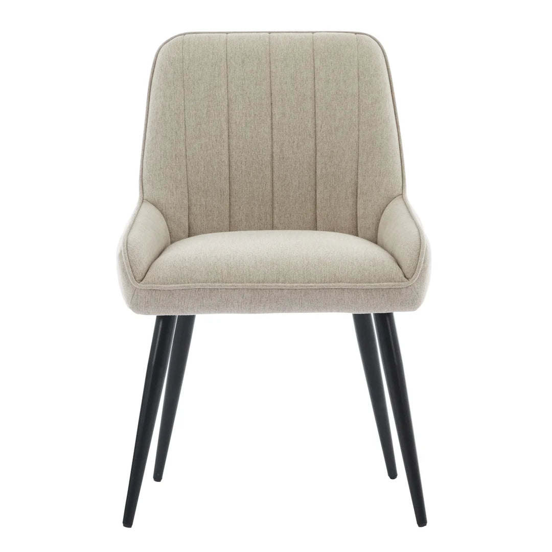 Gemini - Chaises de salle à manger en tissu, paquet de 2