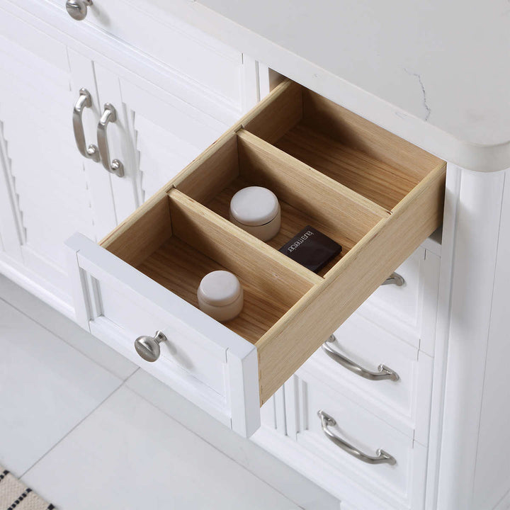 Northridge Home - Meuble-lavabo Augusta de 48 po à portes réversibles à persienne