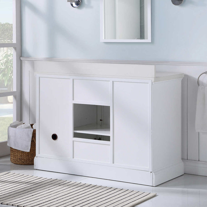 Northridge Home - Meuble-lavabo Augusta de 48 po à portes réversibles à persienne