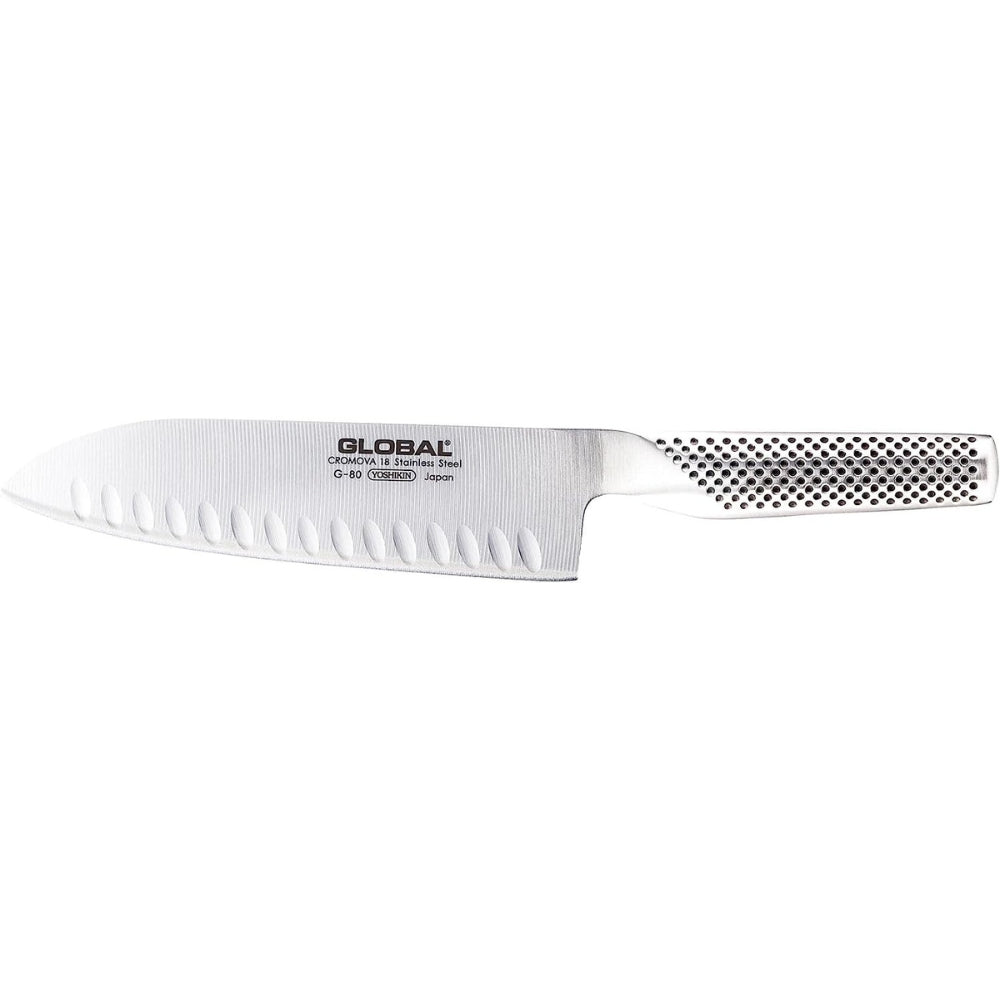 Global - Set of 2 fluted knives - Santoku 