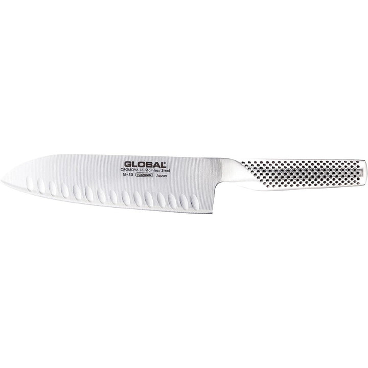 Global - Set of 2 fluted knives - Santoku 