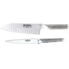 Global - Set of 2 fluted knives - Santoku 