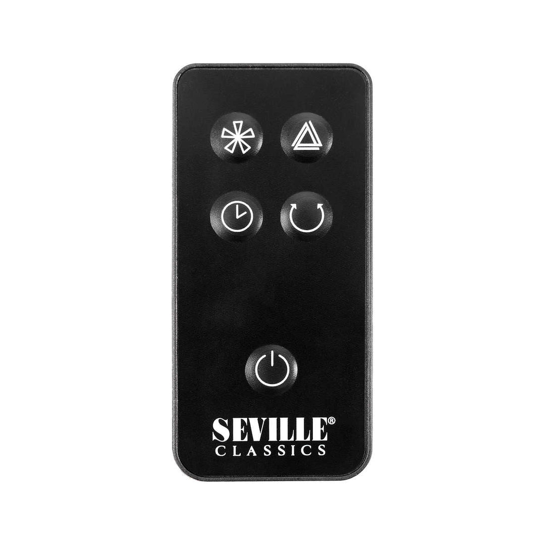 Seville - Ventilateur tour noir oscillant avec commandes tactiles