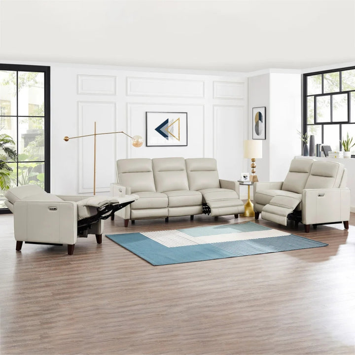 Prospera Home Matthews – Sofa, causeuse et fauteuil en cuir pleine fleur