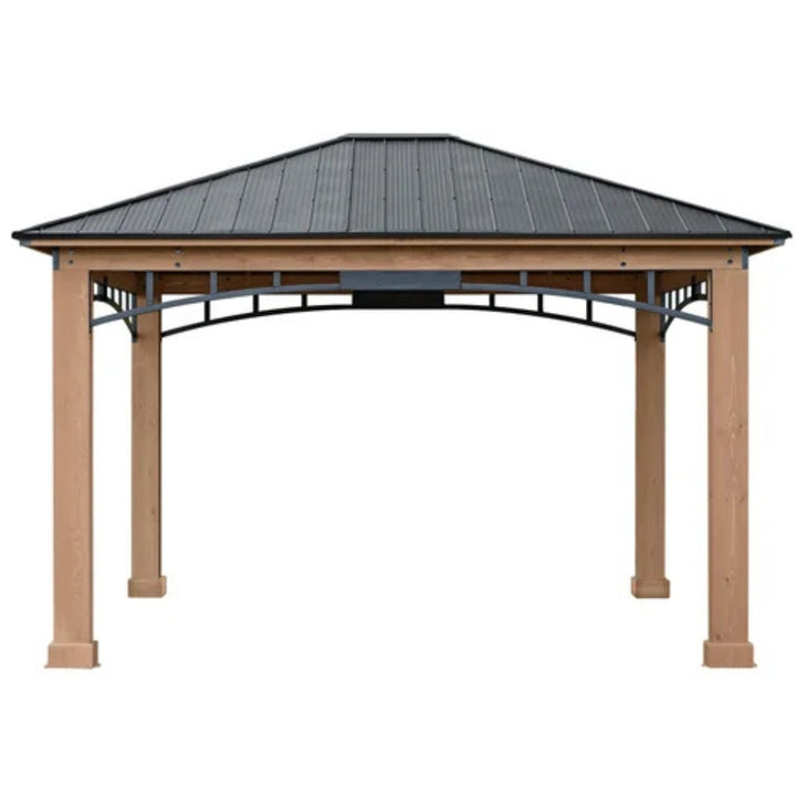 Yardistry - Pavillon de 12 pi × 14 pi à toit en aluminium
