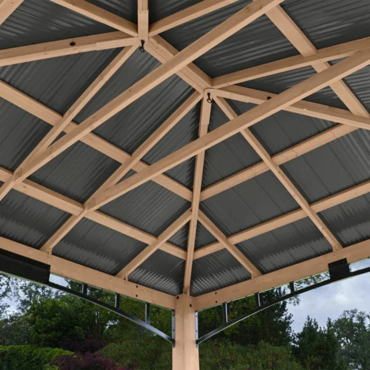 Yardistry - Pavillon de 12 pi × 14 pi à toit en aluminium