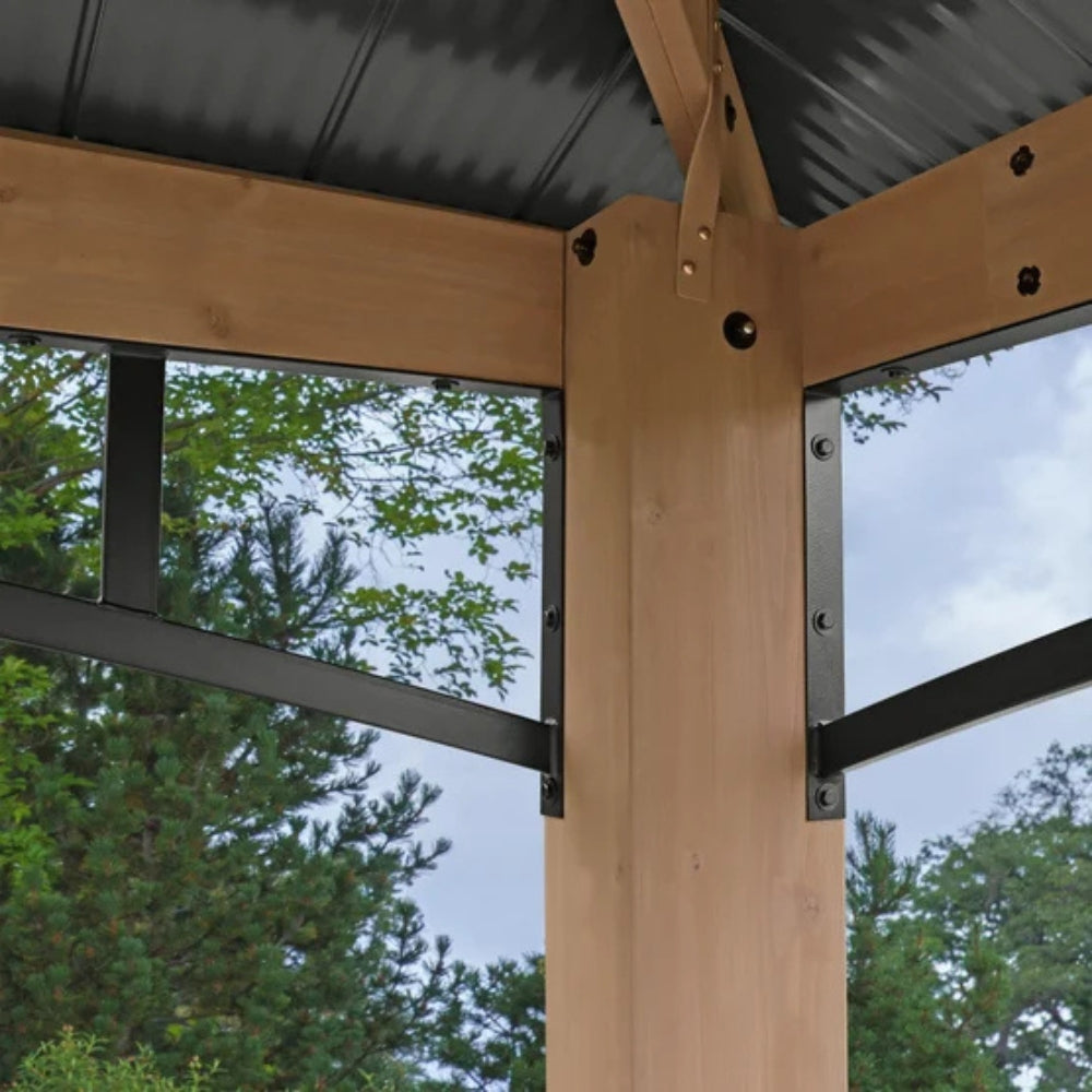Yardistry - Pavillon de 12 pi × 14 pi à toit en aluminium