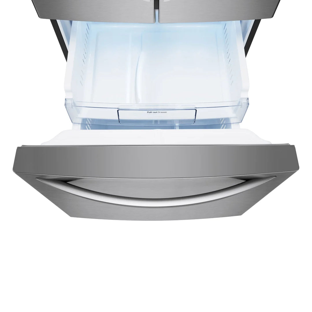 LG - Réfrigérateur 30 po. 22 pi³ à porte française en de 3,5 pi³