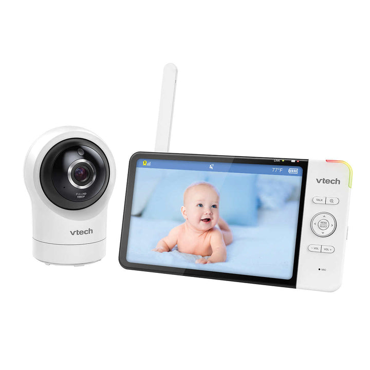 VTech - Moniteur wifi intelligent, écran 7", caméra HD panoramique, inclinable à 360°