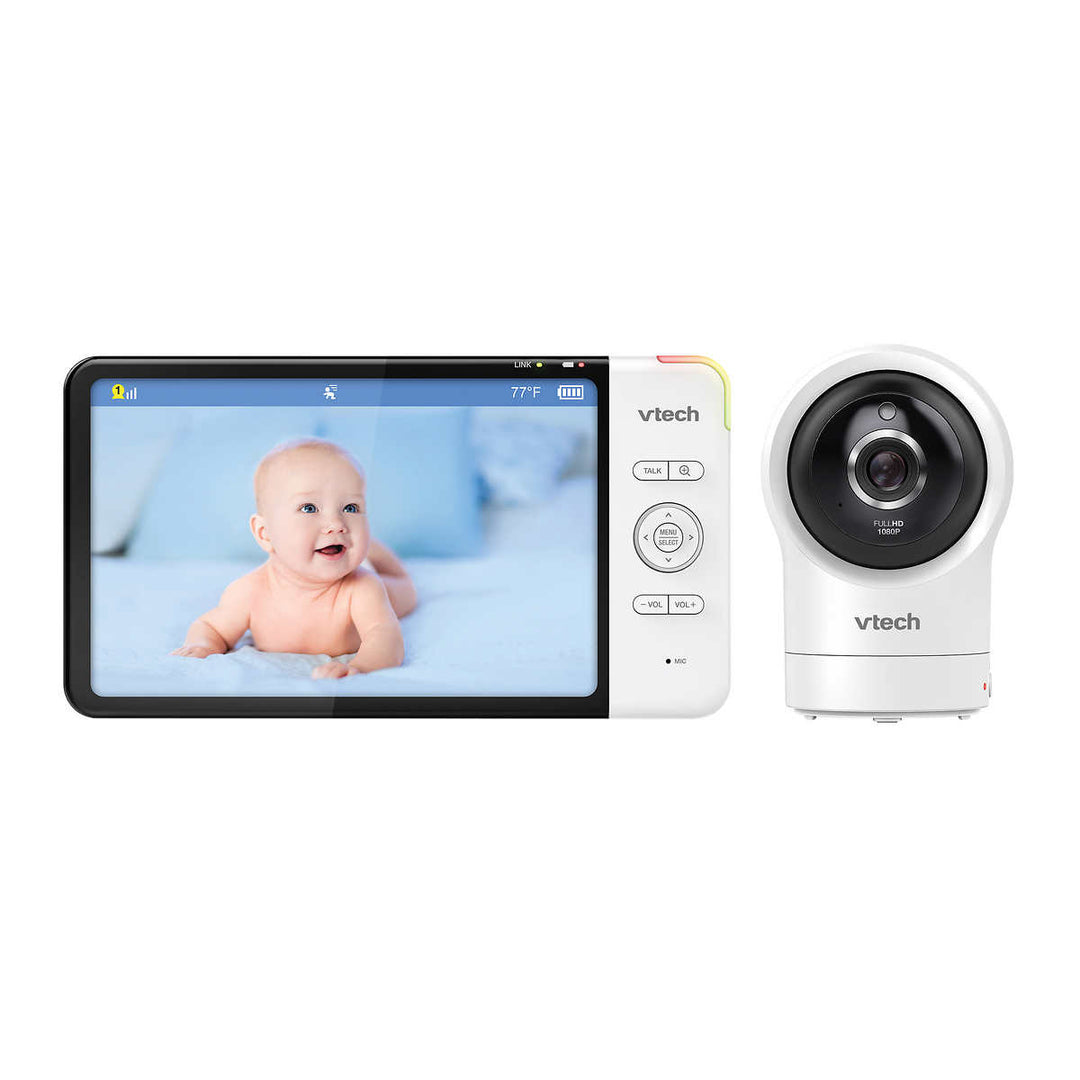 VTech - Moniteur wifi intelligent, écran 7", caméra HD panoramique, inclinable à 360°