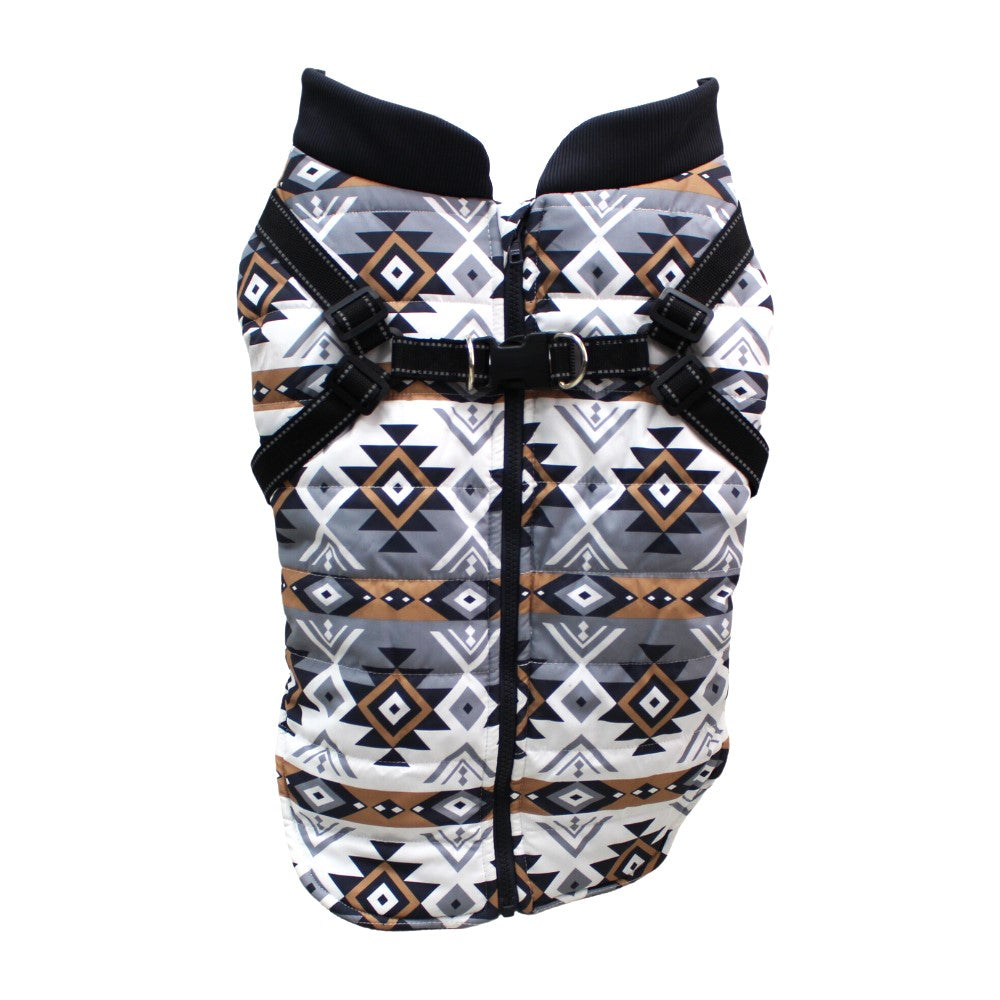 Silver Paw - Veste matelassée pour chien avec harnais intégré