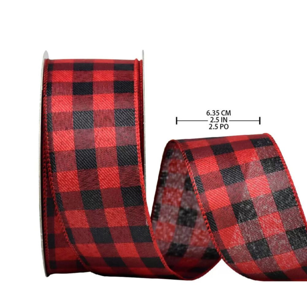 Kirkland Signature - Ruban de Noël bordé de fil de fer