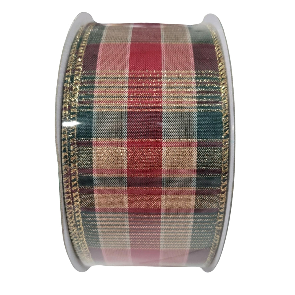 Kirkland Signature - Ruban de Noël bordé de fil de fer