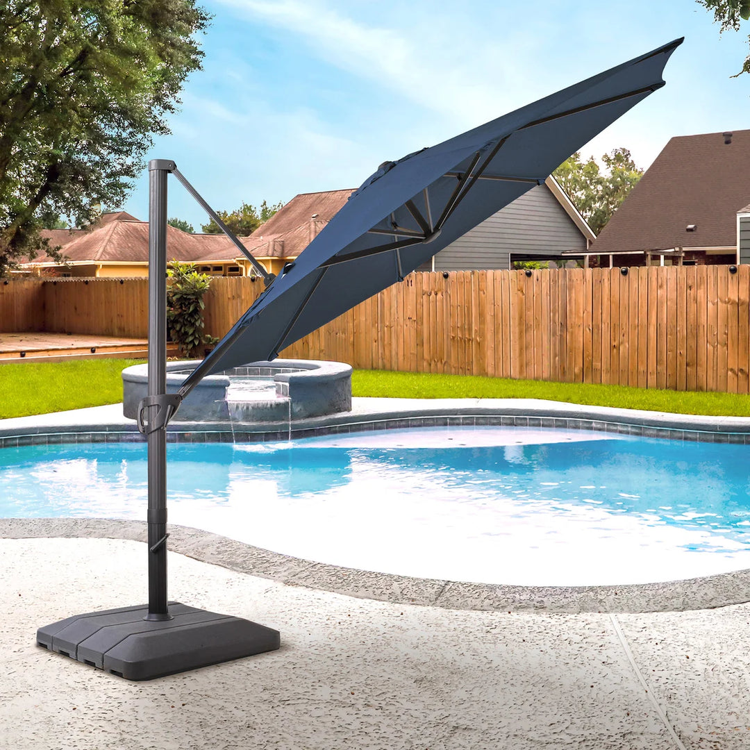 Seasons Sentry - Parasol déporté rond à DEL de 3,35 m (11 pi)