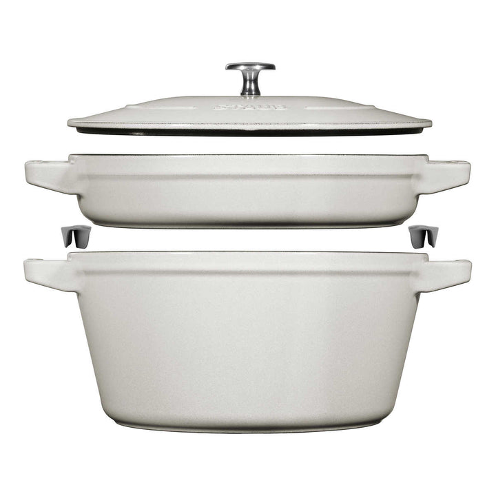 Staub - Ensemble de cocottes empilables en fonte, 3 pièces