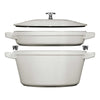 Staub - Ensemble de cocottes empilables en fonte, 3 pièces