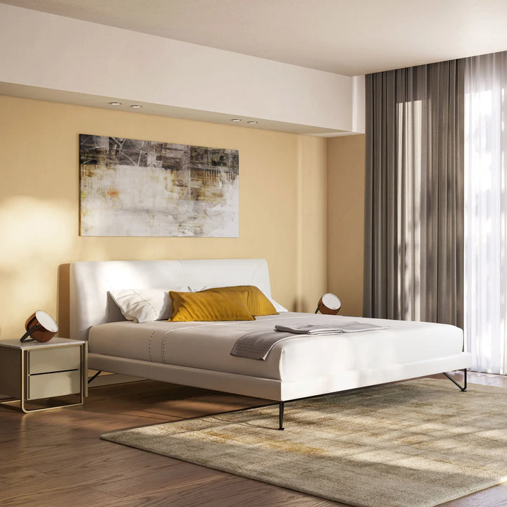 Natuzzi Group Avery Top Grain Leather Bed