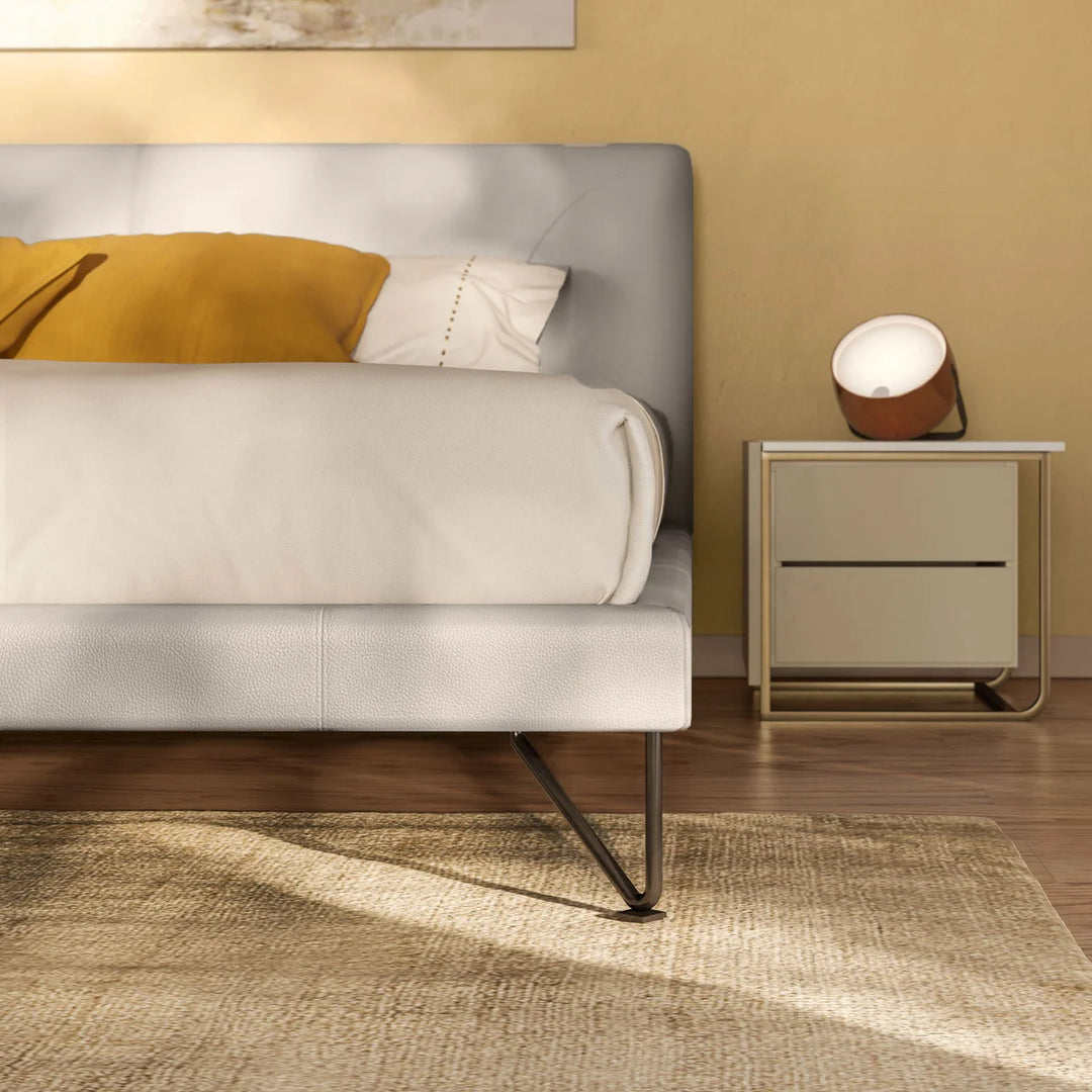 Natuzzi Group Avery Top Grain Leather Bed