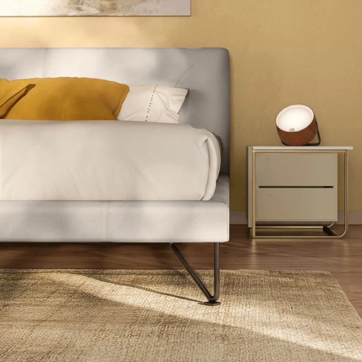 Natuzzi Group Avery Top Grain Leather Bed