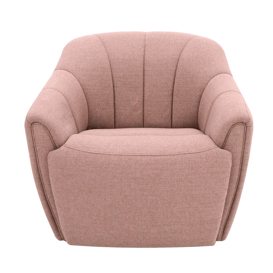 Moto Motion - Fauteuil Fiona pivotant en tissu avec repose-pieds motorisé