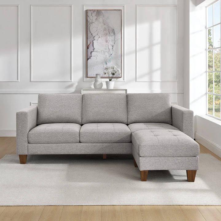 Thomasville - Canapé en tissu avec pouf