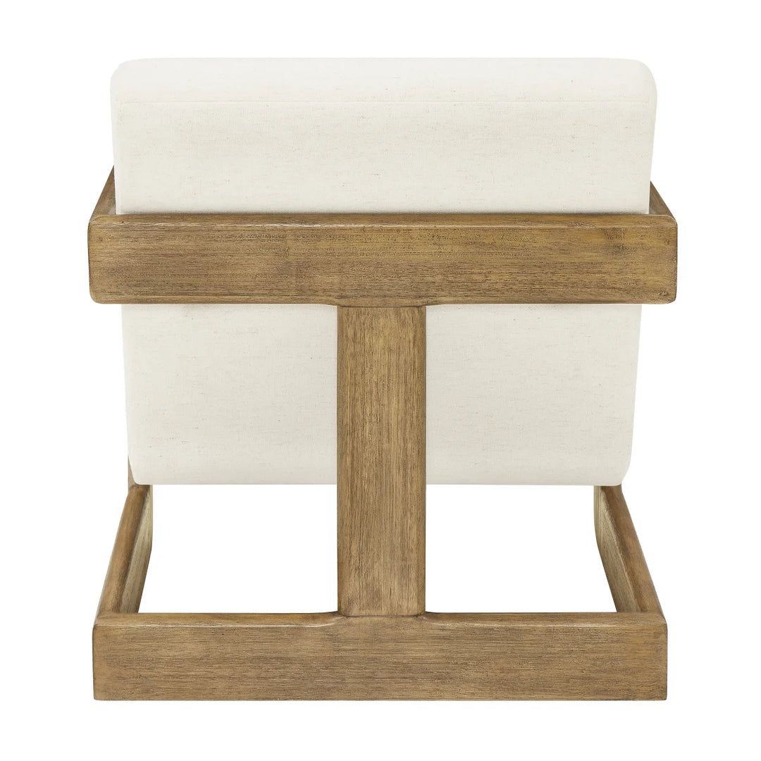 Thomasville – Fauteuil d’appoint en tissu avec base en bois