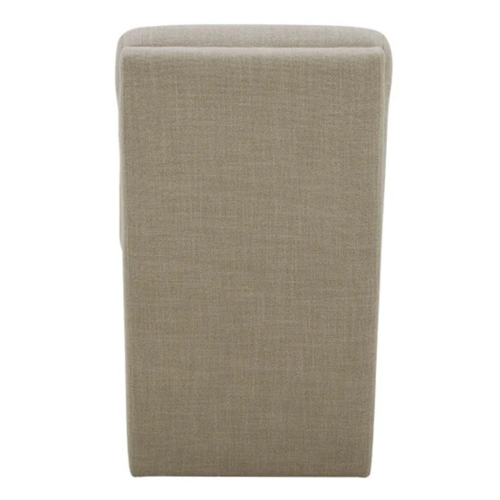 Aiden & Ivy - Fabric Armless Dining Chair with Casters