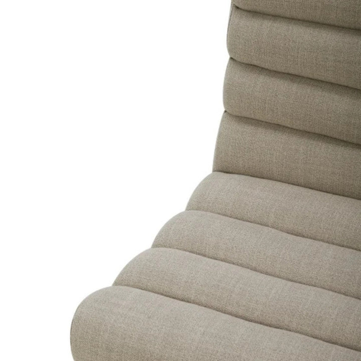 Aiden & Ivy - Fabric Armless Dining Chair with Casters