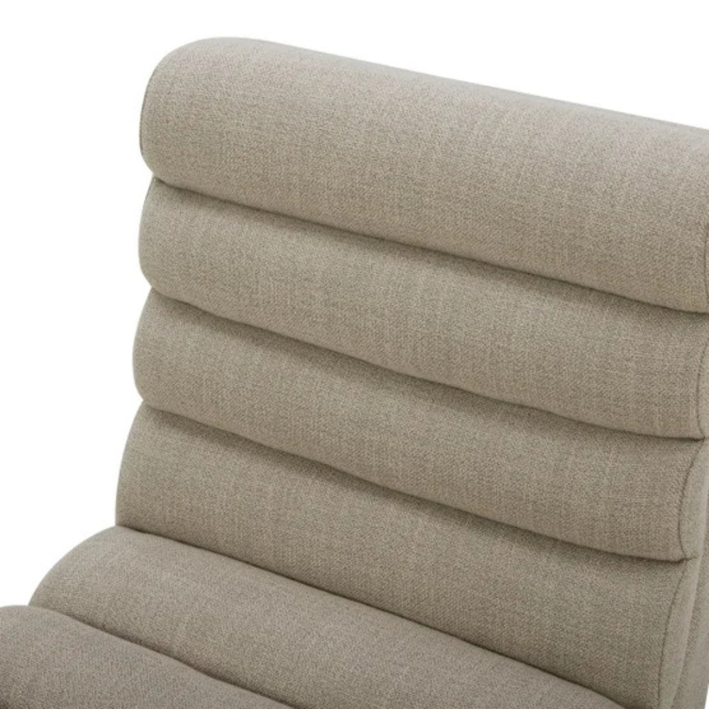 Aiden & Ivy - Fabric Armless Dining Chair with Casters