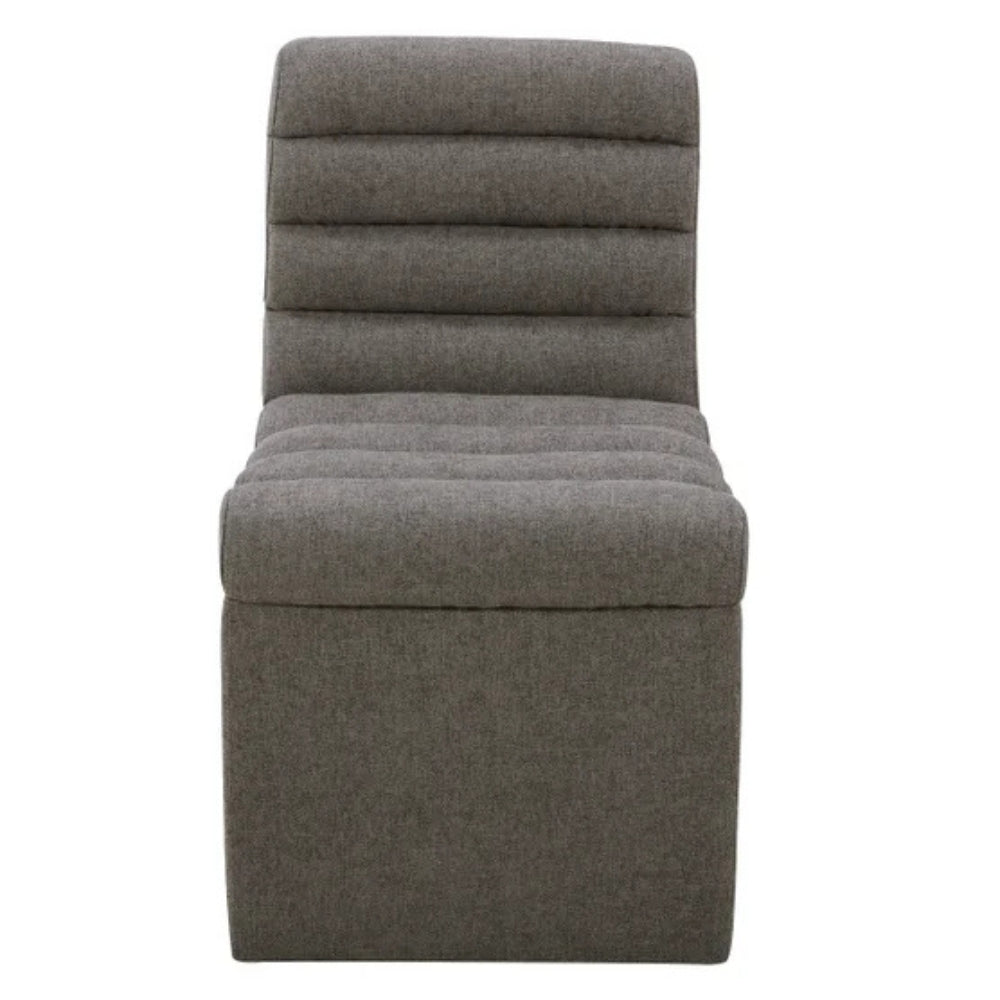 Aiden & Ivy - Fabric Armless Dining Chair with Casters