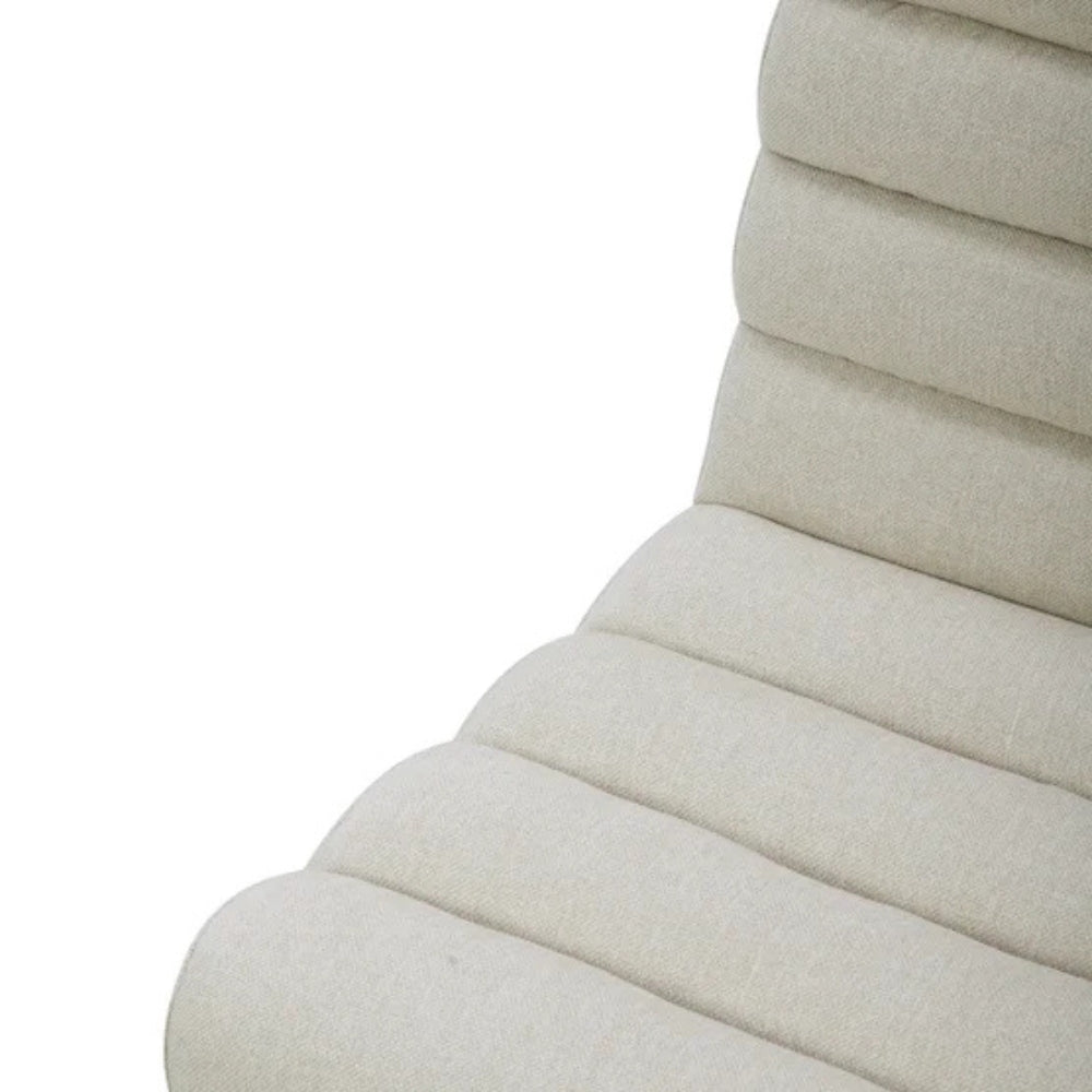 Aiden & Ivy - Fabric Armless Dining Chair with Casters