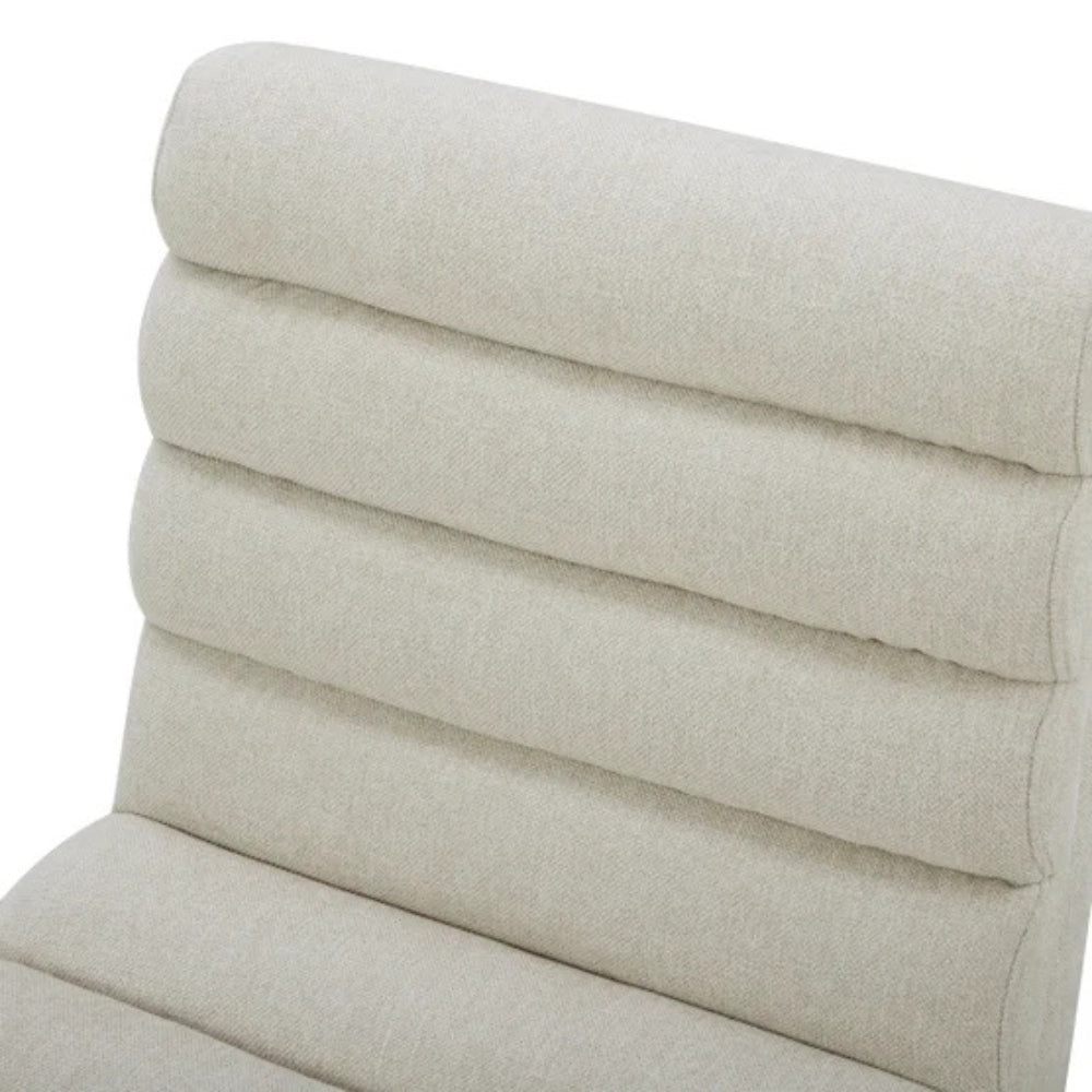 Aiden & Ivy - Fabric Armless Dining Chair with Casters