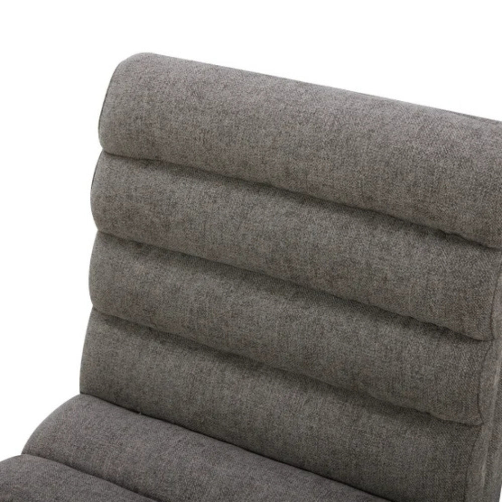 Aiden & Ivy - Fabric Armless Dining Chair with Casters